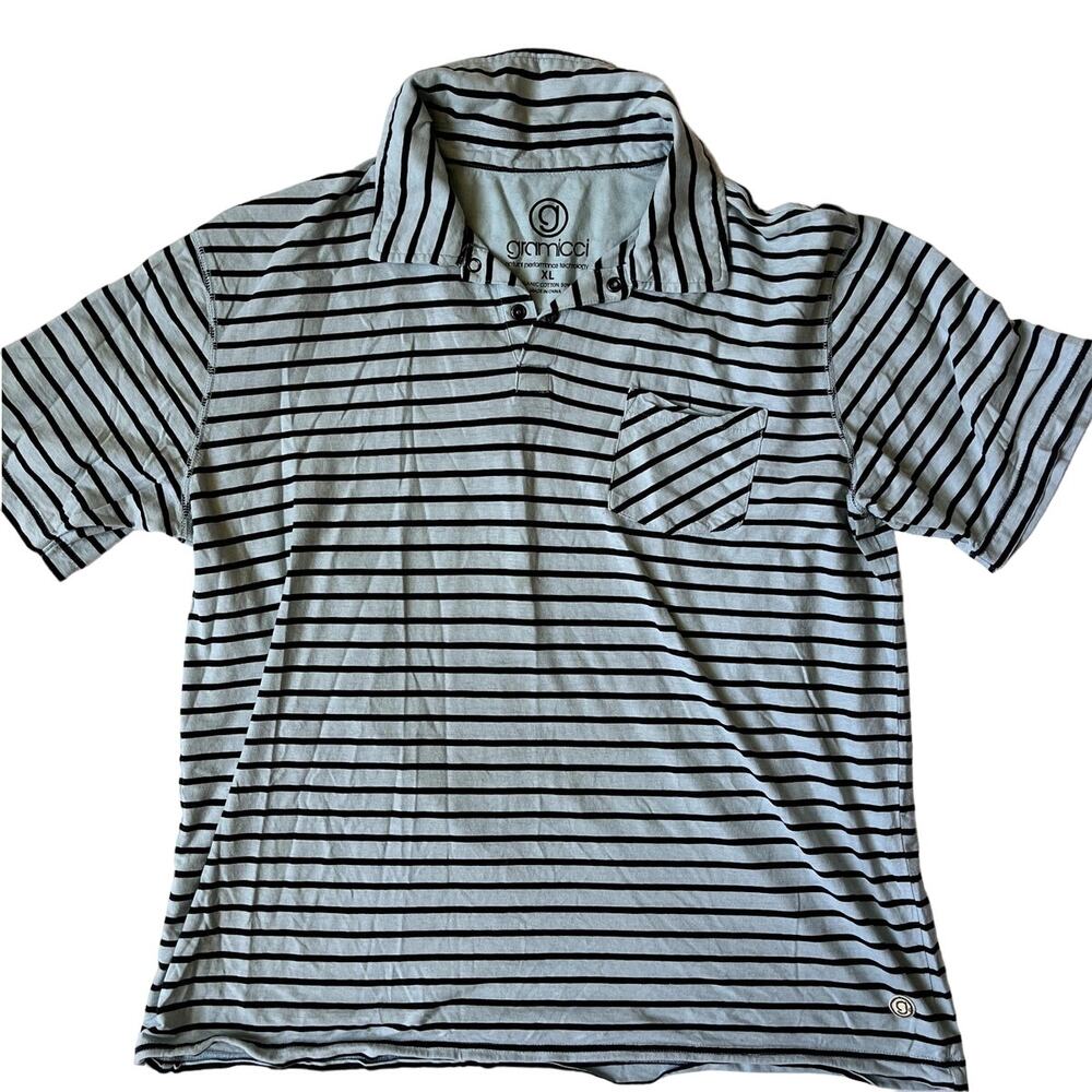 Gramicci Green Striped Polo Shirt Men's Size XL